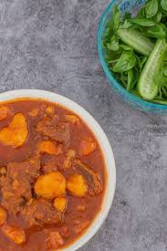 Potato Stew With Beef Or Lamb Kari Hilda S Kitchen Blog Stewed Potatoes Okra Stew Stew Recipes