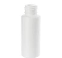 60ml/2oz White Cylinder HDPE Plastic Bottle with 24/410 Neck