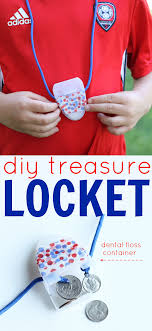 Diy Treasure Locket Made From A Dental Floss Container I Can Teach My Child Kids Craft Supplies Floss Crafts For Kids