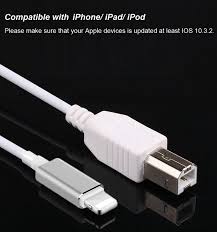 Lightning To Usb B Adapter Midi Cable High Speed Cord For Iphone Ipad Ipod Midi Keyboard Digital Piano Usb Camera Audio 1m 1 5m Phone Adapters Converters Aliexpress