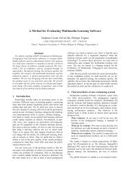 Biden moves to improve legal services for poor, minorities. Pdf Method For Evaluating Multimedia Learning Software