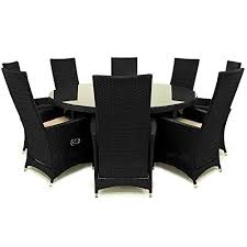 Maze Rattan Outdoor Garden Furniture Ruxley 8 Seat 1 8m Round Table Rattan Dining Set Outdoor Furniture Sets Rattan Furniture Rattan Furniture Set