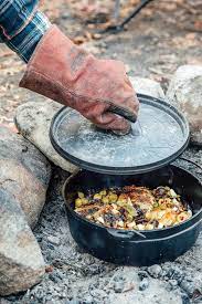 Three tripod legs on the bottom of the ducth oven. 29 Camping Dutch Oven Recipes Fresh Off The Grid