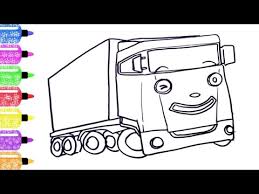 Yang membedakannya hanya pada bagian badannya saja. Belajar Menggambar Dan Mewarnai Tayo Bus Kecil Big Si Truk Kontainer Besar Youtube