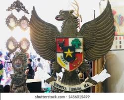Bhinneka tunggal ika adalah moto atau semboyan bangsa indonesia yang tertulis pada lambang negara indonesia, garuda pancasila. Garuda Pancasila Bhinneka Tunggal Ika Yogyakarta Stock Photo Edit Now 1456015499