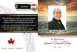 Leonard Donald Fong Memorial Page