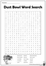 Dust Bowl Word Search In 2020 Dust Bowl Free Printable Word Searches Word Search Printables