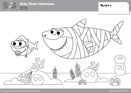 Download and print free baby shark doo doo doo coloring pages. Baby Shark Halloween Coloring Pages Super Simple