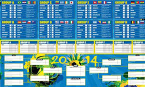 World Cup 2014 Guide Print Off Your Brilliant Wallchart For