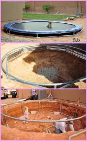 diy in ground sunken trampoline tutorial