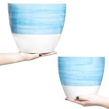 Maybe you would like to learn more about one of these? Hash Mash Premium 10 8 Ceramic Planter Set Of 2 Large Ceramic Pots For