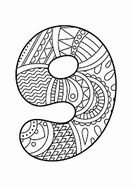 Number 9 Coloring Page Fresh Pattern Number 9 Coloring Pages For Kids Education 2020 Boyama Sayfalari Mandala Matematik