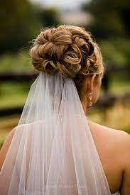 Wedding Updo With Veil Underneath Bride Hairstyles Wedding Hair And Makeup Trendy Wedding Hairstyles