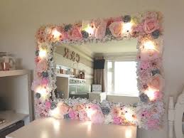 Hollywood Light Up Flower Mirror Make Up Mirror Vanity Mirror Dressing Table Flower Mirror Flower Mirror Decor Diy Floral Mirror