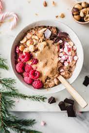 Vegan Nutella Peppermint Oatmeal My Berry Forest Recipe Vegan Nutella Nutella Breakfast Breakfast Dessert