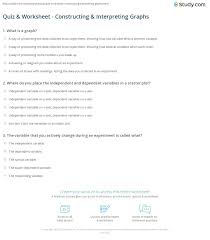 Quiz Worksheet Constructing Interpreting Graphs Study Com