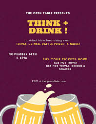 Read on for some hilarious trivia questions that will make your brain and your funny bone work overtime. Think Drink A Virtual Trivia Fundraiser The Open Table Kc