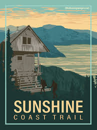 This can also serve those paddling the bc marine trail. Sunshine Coast Trail Bc Vintage Travel Poster Etsy Travel Posters Vintage Travel Vintage Travel Posters