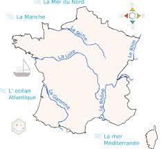 Cliquer pour agrandir la carte Les 5 Grands Fleuves De France Metropolitaine French With Manon Fleuve De France Bebes Tortues De Mer Carte De France
