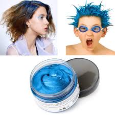 How to choose best blue hair dye. Amazon Com Blue Hair Color Wax Natural Hairstyle Wax 4 23 Oz Temporary Hairstyle Cream For Party Cosplay Halloween Daily Use Date Clubbing Blue Beauty