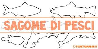 Sagome Di Pesci Da Colorare E Ritagliare Per Bambini Sagome Ritagli Pesci Colorati