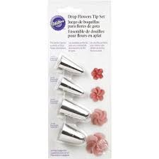 Cake Decorating Drop Flower Tip Set 4 Piece