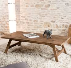 2 tiroirs traversants sur rail métal. Table Basse En Teck Recycle 120x60x36cm Swing Tables Basses Pier Import