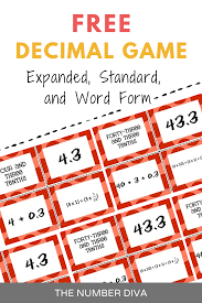 Fun way to practice decimals. Free Decimal Game Expanded Standard And Word Form Decimals Word Form Common Core Math Fractions