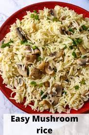 Easy Mushroom Rice One Pot Rice Meals Vegetarian One Pot Meals Recipes