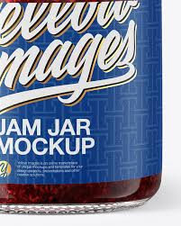 Psd Mockups Fig Jam Glass Jar A Front View Psd Mockup Branding Mockups