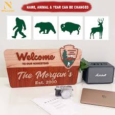National Park 3D, Custom Family Name Sign, Gift Teach Back to School, Camp  Sign, Christmas National Park Sign Ornament, Custom Wood Sign
