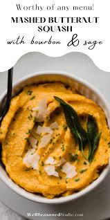 Mashed Butternut Squash With Bourbon And Sage Recipe Side Dish Recipes Easy Mashed Butternut Squash Side Dishes Easy
