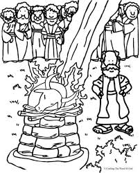 Elijah And The Prophets Of Baal Coloring Page Sunday School Coloring Pages Bible Crafts Elijah Bible