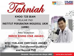 Alhamdulillah semoga terus mencipta kecemerlangan dunia dan akhirat insyaallah. Ucapan Tahniah Khoo Tze Sean Ukm Medical Molecular Biology Institute