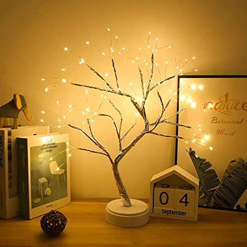 Decorative LED Tree Lamp Table top,Fairy Lights Spirit Tree, Bonsai Tree Light, Decoration for Room,Wedding,Bedroom,Gifts (36 LED Pearl) thumbnail
