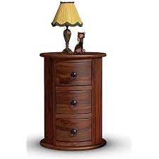 3 drawer cherry nightstand, astoria grand manuel 3 drawer solid wood nightstand in dark walnut wayfair. Cherry Wood Sheesham Wood Glossy Finish Round Dressers And Chests Of Drawers For Storage Brown Amazon In Electronics