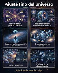 Yo - ¿EL UNIVERSO ESTÁ FINAMENTE AJUSTADO… O NO? Muchas constantes  fundamentales del universo parecen tener valores extraordinariamente  precisos. Si fueran ligeramente distintos, no existirían átomos estables,  estrellas o química compleja. Esto