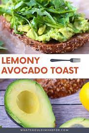 Lemony Avocado Toast With Arugula Recipe Avocado Recipes Healthy Toast Stuffed Avocado Healthy