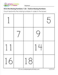 24 Thorough Fill In The Blank Number Chart Worksheets