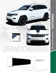 2011 2019 Jeep Grand Cherokee Hood Center Decal Pathway Hood Vinyl Graphic Stripes