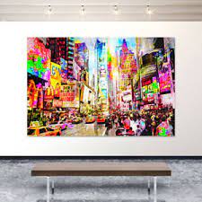 Hochqualitative materialien, italienische leinwand aus 100% baumwolle, intensive acrylfarben und jahrelange erfahrung machen jedes gemälde zu einem echten kunstwerk. Leinwand Bild Abstrakt New York City Deko Wandbilder Kunstdruck Amerika Canvas Ebay