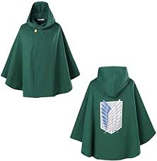 Rated 4.50 out of 5 based on 4 customer ratings. Attack On Titan Hoodie Cloak Anime Shingeki No Kyojin Cosplay Survey Corps Cloak Cape The Wings Of Freedom Hooded Cloak Aot Cosplay Cape For Women Mens Amazon Co Uk Toys Games