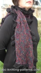 Knit your first ruffle scarf for under $5 with red heart sashay sequin yarn learn to knit with fun, easy this video shows you how to knit with schachenmayr original frilly yarn. Abc Knitting Patterns Dressing Scarf With Lace Ruffle