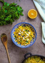 Calories per serving of moroccan couscous and chickpea salad 99 calories of olive oil, (0.83 tbsp) 94 calories of chickpeas (garbanzo beans), (0.33 cup) 46 calories of dried fruit, (0.33 serving) Easy Moroccan Couscous Salad With Raisins The Conscious Dietitian