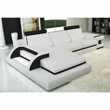 Fournis avec un sommier à lattes, il répondra aux besoins les plus exigeants. Canape D Angle Cuir Blanc Et Noir Design Avec Lumiere Ibiza Gauche