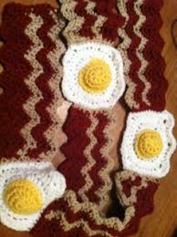 So you've mastered the knit and purl stitches — or maybe you just mastered one of them — and now you're ready to try your hand at an easy scarf. Bacon And Eggs Scarf Crochet Crafts Scarf Crochet Pattern Crochet