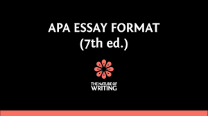 Both formats are academically correct and widely accepted. Apa Essay Format 7th Ed Essay Writing The Nature Of Writing Youtube
