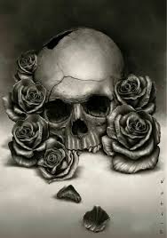 When they come together, the tattoo as a whole represents the persistence of knowledge after death. A Rose By Any Other Name Skulls And Roses Skull Skull Tattoo