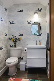 For more beautiful bathrooms, follow elle decor on pinterest! 8adm Jpg 800 1200 Small Bathroom Wallpaper Small Bathroom Remodel Powder Room Wallpaper