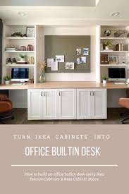 Ikea Cabinet Hack Into Office Builtins In 2021 Ikea Cabinets Home Office Cabinets Office Wall Cabinets